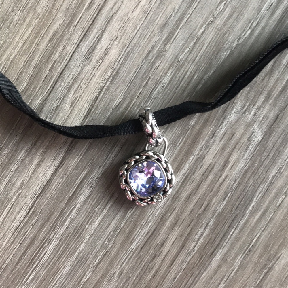 New authentic Swarovski pendant purple blue crystal